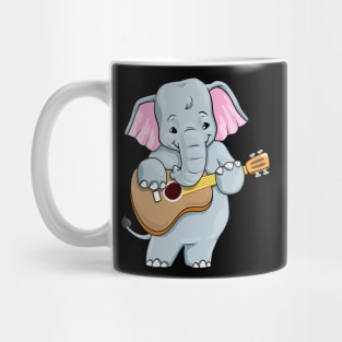 Elephant as musician with guitar Mug